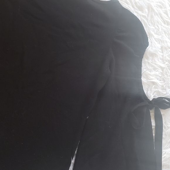 Club Monaco black sweater dress with arm details. - Picture 7 of 9